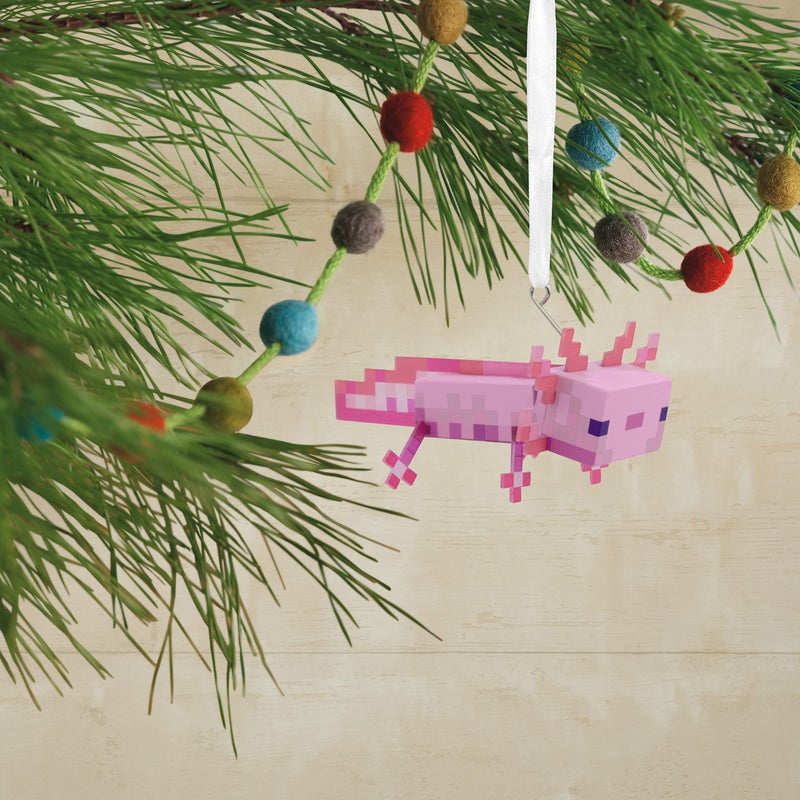 Hallmark Minecraft Axolotl Christmas Ornament  Plastic  HIPS - Image 5