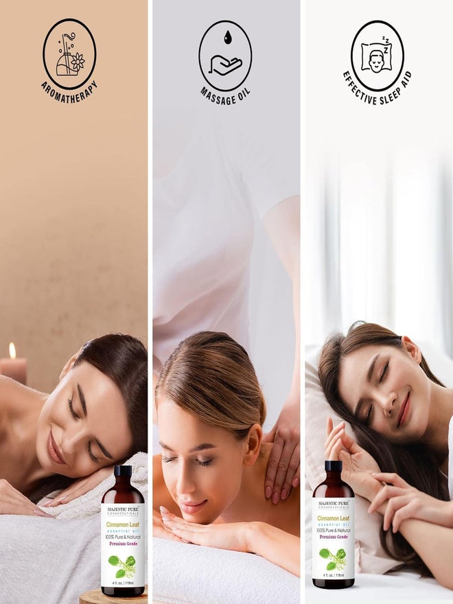 Majestic Pure Cinnamon Essential Oil with Glass Dropper, 118ml - Image 3