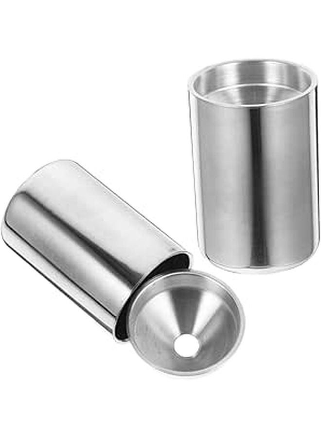Stainless Steel Smokeless Car Ashtray Windproof Portable Ash Tray for Office Business - Image 1