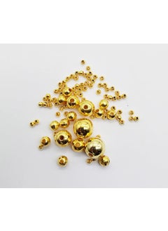 eshoppee eshoppee 200 gm Golden Color Round Shape Plastic Beads for Jewellery Making, Art and Crafts Work for Necklace Bracelet Earring Making DIY Kit (19)  - Image 2