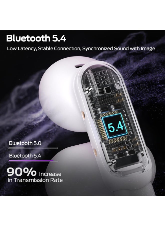 Monster Open AC601 Bluetooth Earbuds - Comfortable Clip-On Wireless Earbuds with Bluetooth 5.4, 32H Playtime Earbuds with ENC Clear Talk, IPX5 Waterproof & Touch Control for Any Occasion (Purple) - Image 4