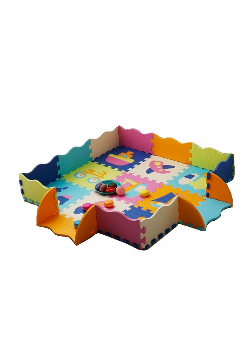 Cool Baby COOLBABY Fun Little Toys Baby Play Mat With Playpen Baby Play Mat EVA Foam Puzzle Mat Set Of 25 Waterproof Baby Crawl Mats For Home Playroom Perfect Toddler Playroom Crawl Play Mat - Image 1