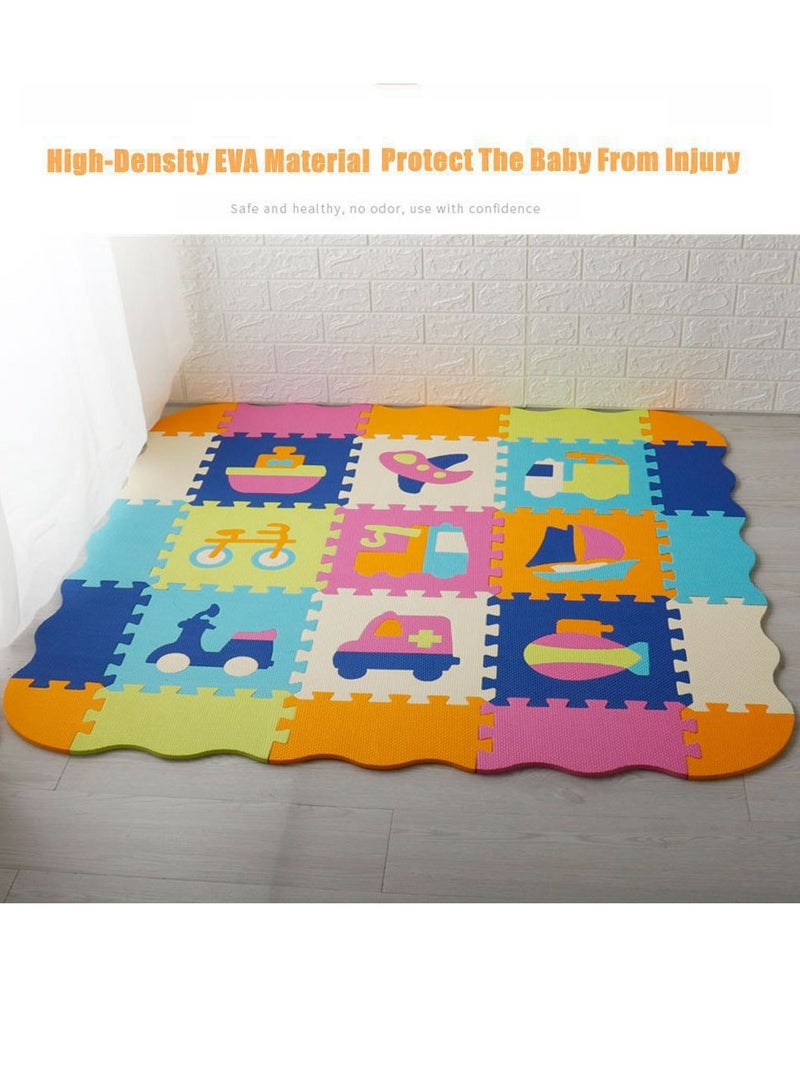 Cool Baby COOLBABY Fun Little Toys Baby Play Mat With Playpen Baby Play Mat EVA Foam Puzzle Mat Set Of 25 Waterproof Baby Crawl Mats For Home Playroom Perfect Toddler Playroom Crawl Play Mat - Image 3