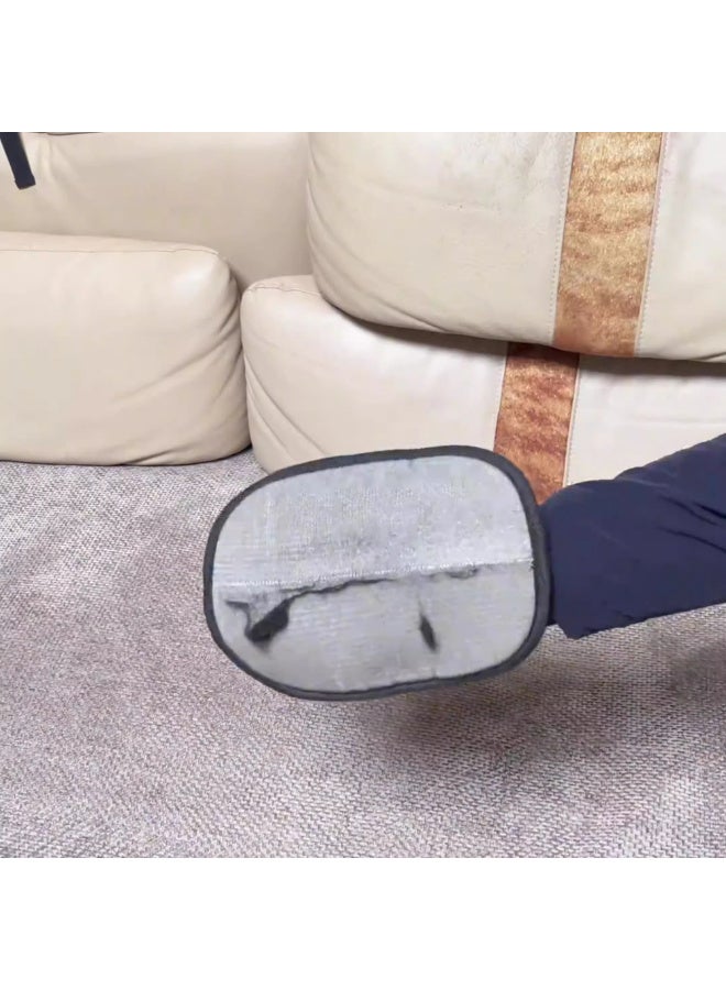 ماكدو قفاز للعناية بالحيوانات الأليفة مزدوج الجوانب - قفازات إزالة الشعر والتحكم في الكهرباء الساكنة للقطط/القطط والكلاب، عقيدات مطاطية ناعمة وشبكة، منظف شعر الحيوانات الأليفة المحمول - Image 3