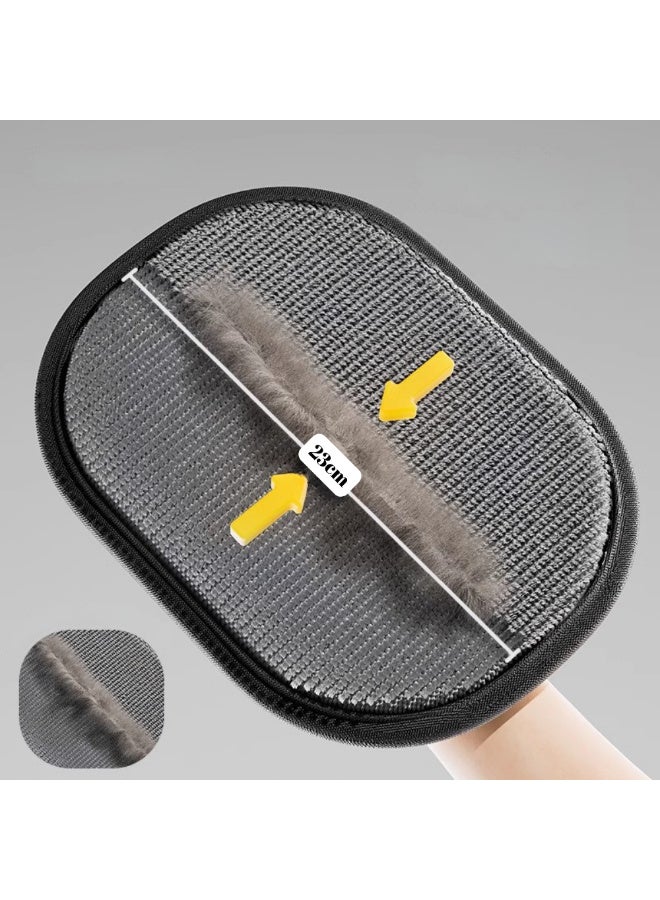 ماكدو قفاز للعناية بالحيوانات الأليفة مزدوج الجوانب - قفازات إزالة الشعر والتحكم في الكهرباء الساكنة للقطط/القطط والكلاب، عقيدات مطاطية ناعمة وشبكة، منظف شعر الحيوانات الأليفة المحمول - Image 5