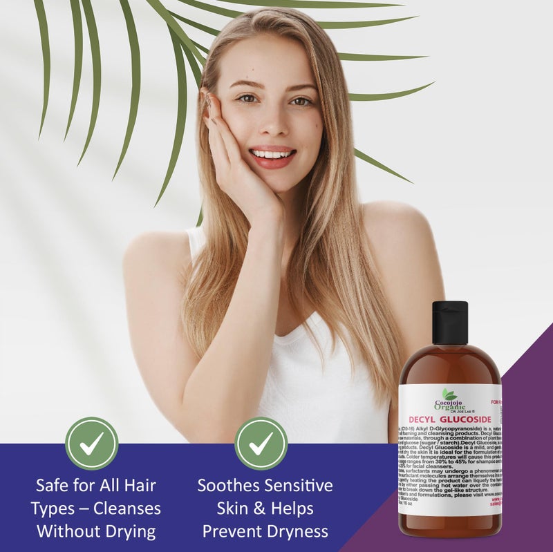 Dr Joe Lab Decyl Glucoside Natural Surfactant - 16 oz - Plant Derived, Non-GMO, Biodegradable - Formulations and DIY Skin Care - For Shower Gels, Foaming, Body Soap, Shampoos, Face Cleansers - Image 5