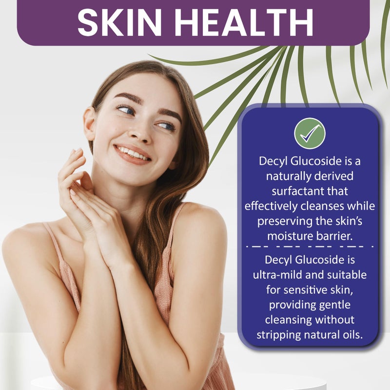 Dr Joe Lab Decyl Glucoside Natural Surfactant - 16 oz - Plant Derived, Non-GMO, Biodegradable - Formulations and DIY Skin Care - For Shower Gels, Foaming, Body Soap, Shampoos, Face Cleansers - Image 4