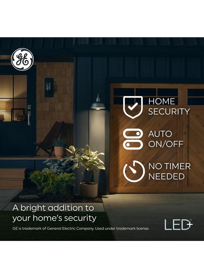 جي إي مصابيح إضاءة LED من GE LED+ CA11 من الغسق إلى الفجر، تشغيل/إيقاف تلقائي لإضاءة الأمان الخارجية، ضوء النهار، قاعدة شمعدان E12 (عبوة من قطعتين) - Image 4