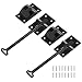 ESUDNT RV Door Holder with Silent Snap Upgrade Noiseless Black Metal Camper Door Holder Trailer Door Latch Catch TStyle Door Holder to Keep Door Open for Cargo Trailer Truck 2 Pack6 Inch - Image 2