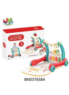 Generic 2-in-1 baby walker with piano keys and hanging toys  - Image 2