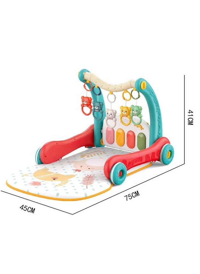 Generic 2-in-1 baby walker with piano keys and hanging toys  - Image 4