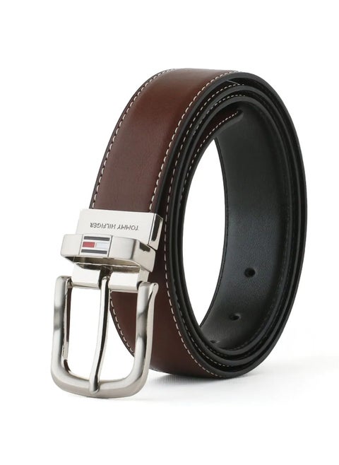 Tommy Hilfiger leather brown belt with box for men