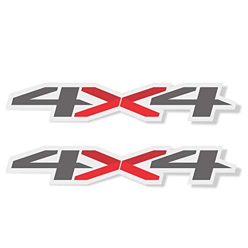 GOLD HOOK 4x4 Decals for Chevy Silverado, Replacement Bedside Stickers Premium Series (Metallic Finish), Set of 2 - Image 1