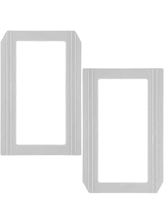 Magnetic Label Holders for Shelves Cabinets 2 Pack Grey Frames Quick Item Identification - Image 1
