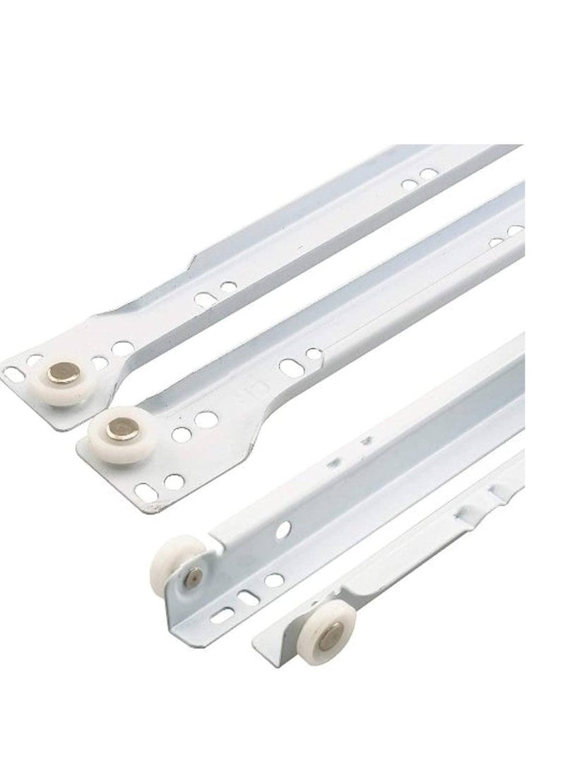 KNP KNP Roller Wheel Cabinet Drawer Keyboard Slide Glide Runner (1.0mm Thickness), Heavy duty drawer slides (24") 2 Pairs - Image 2