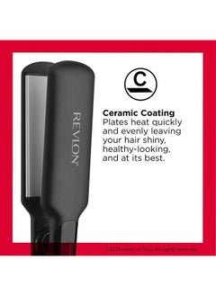Revlon Revlon Smooth and Straight Ceramic Flat Iron | Fast Results, Smooth Styles (2 in)  - Image 2