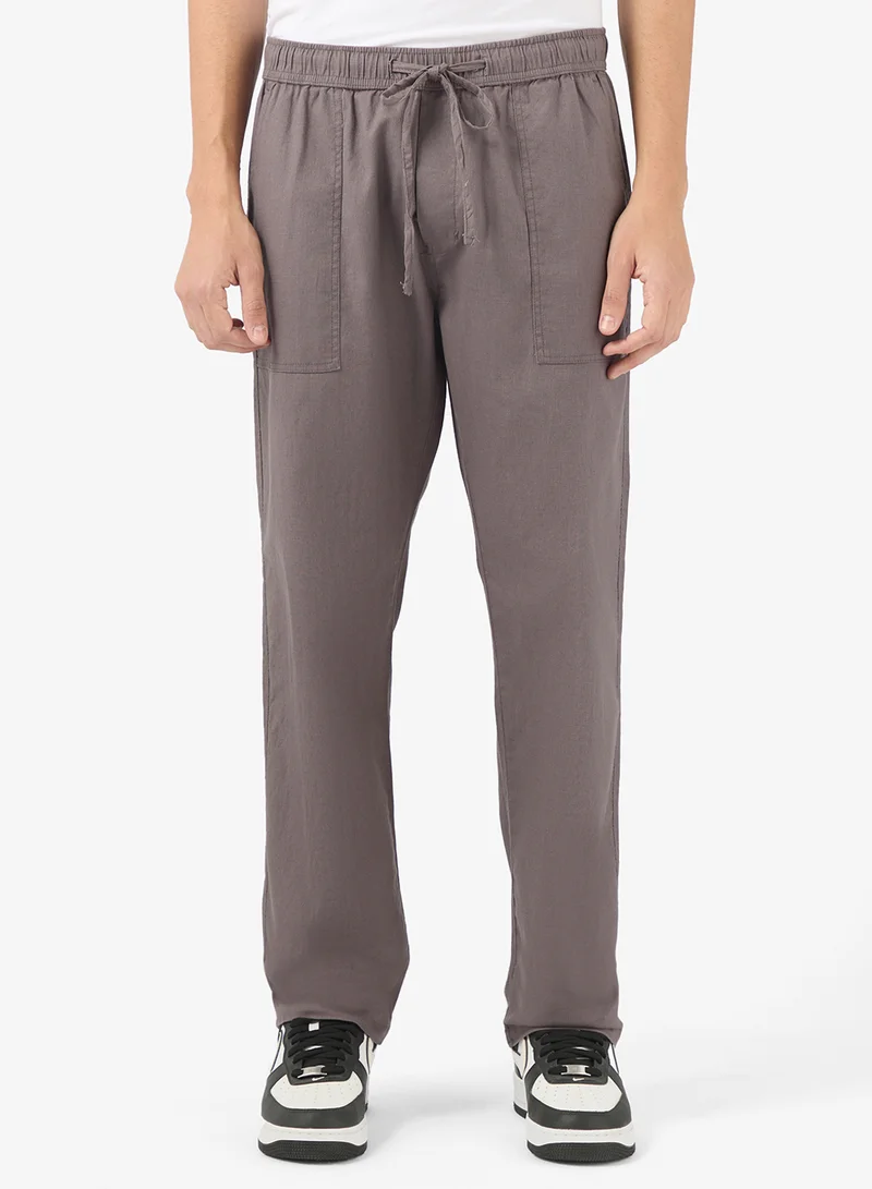 Premium Twill Relaxed Fit Pant with Drawcord Waistband