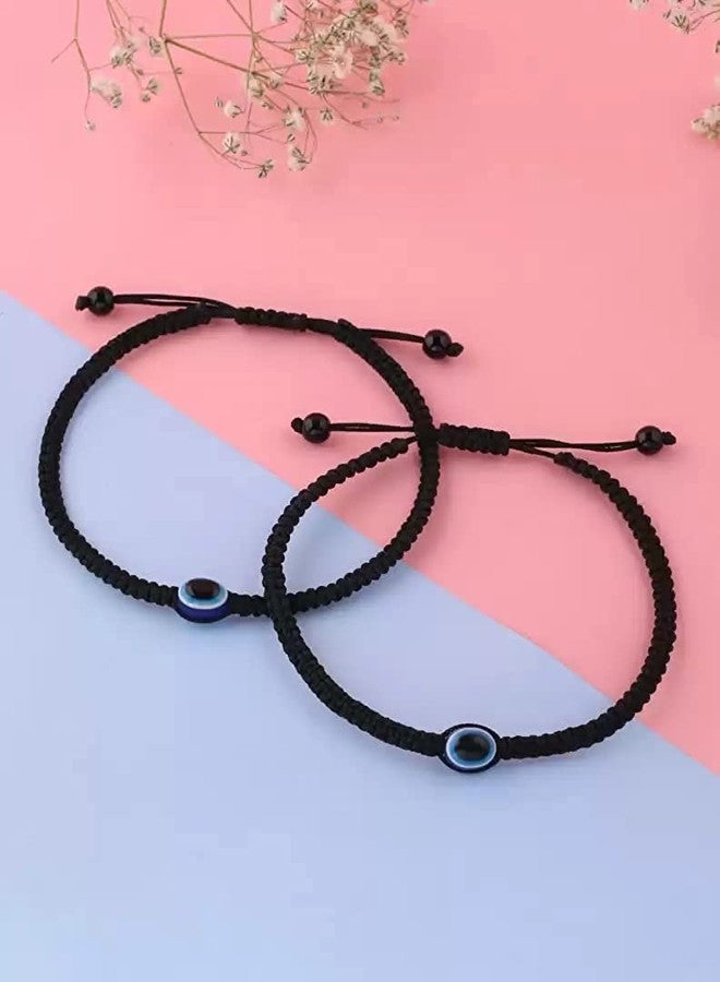 ARTIFICIAL TREE Evil Eye Anklets | Adjustable Black Thread Anklets with Charms for Women & Girls | Pack of 2 | Stylish Protective Anklets (AT ANK 002) - Image 4