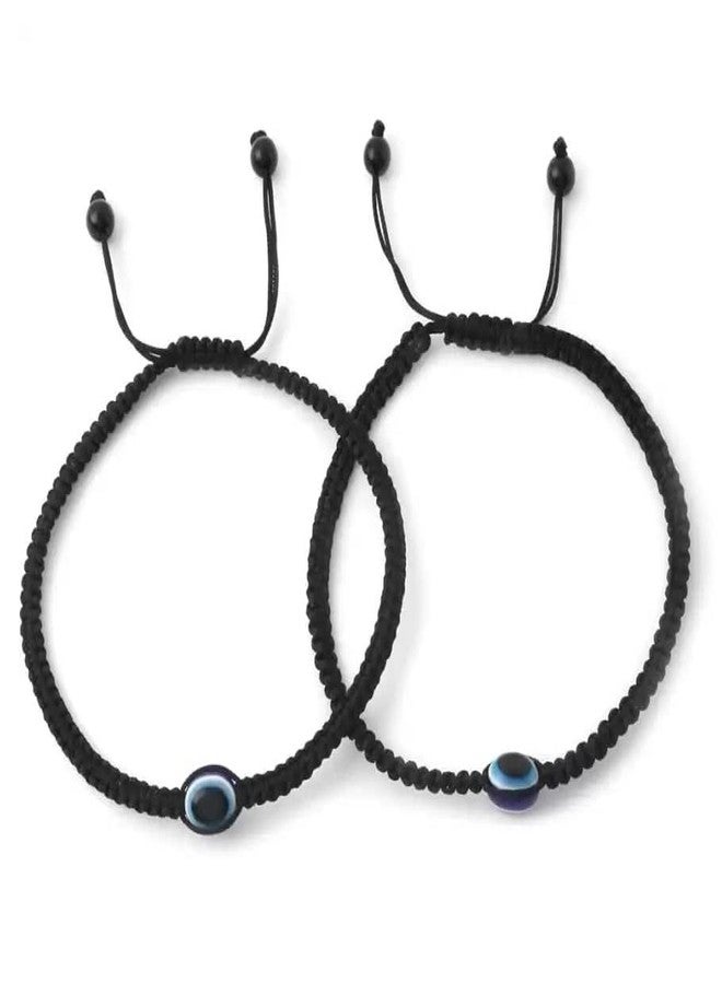 ARTIFICIAL TREE Evil Eye Anklets | Adjustable Black Thread Anklets with Charms for Women & Girls | Pack of 2 | Stylish Protective Anklets (AT ANK 002) - Image 1