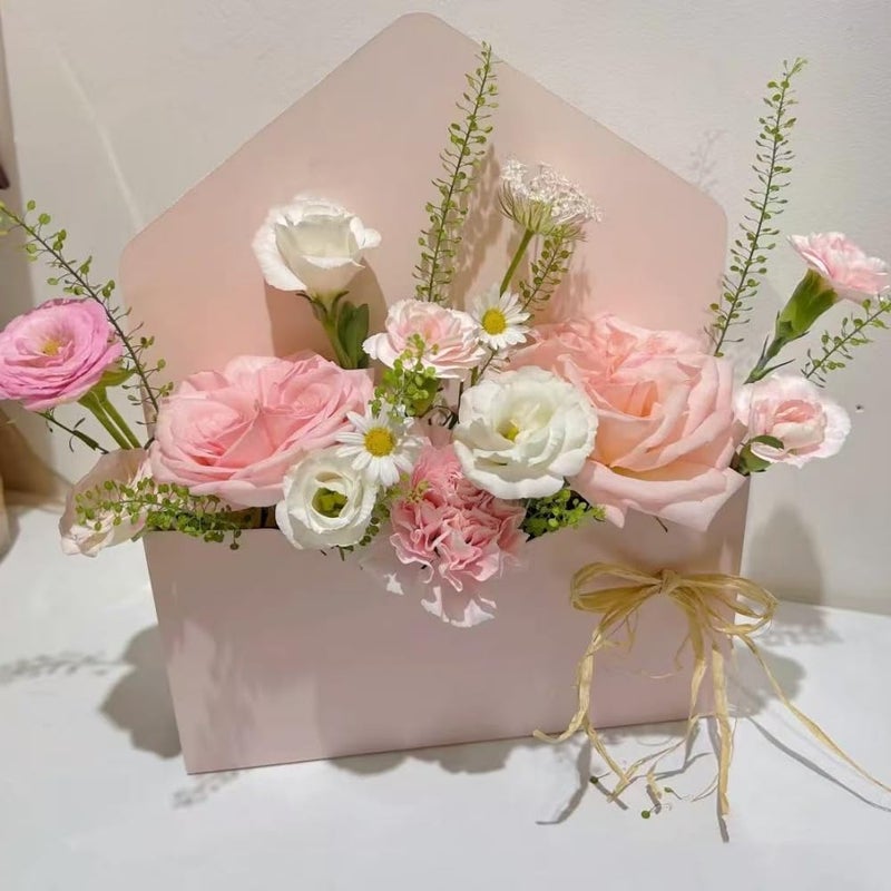 BBJ WRAPS Envelope Flower Boxes for Arrangements Solid Color Korean Floral Box Cardboard Floral Envelope Box Florist Supply, 8.7 x 1.6 x 10.6 Inch - 5 Counts - Image 4