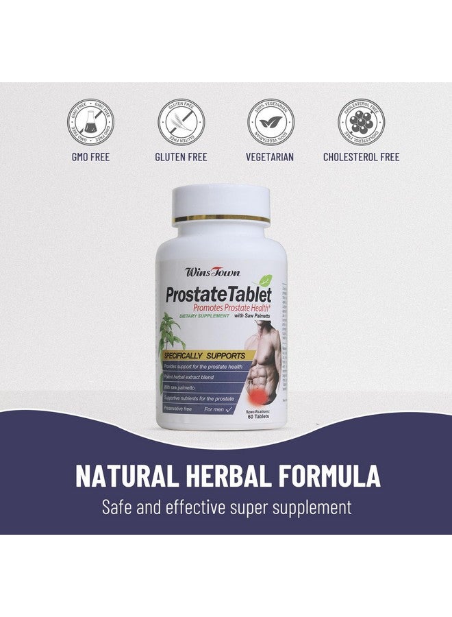 Wins Town Prostate Pills, 600mg Male Saw Palmetto Prostate Supplements, Support Better Sleep and Urinary Health, 60 Tablets - Image 4