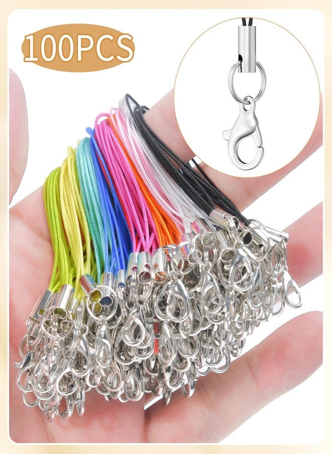 MKCYD 100Pcs Phone Charms Strap with Lobster Clasp Lanyard Straps,Lariat Lanyard Charms Pendant Clasp for Cell Phone USB Keychains DIY Jewelry Accessories - Image 2