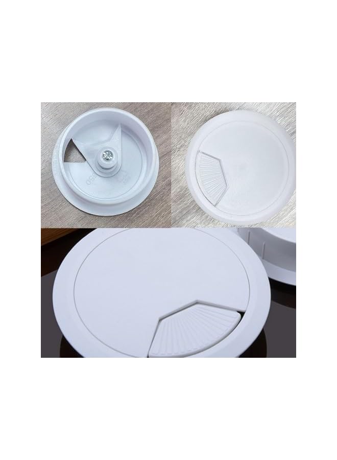 promass Desk Grommet,10 Pcs,60mm Desk Grommet Cord Cable,For Hole Cover, Cable Management, Wire Organizer, Cable Pass Through (White) - Image 3