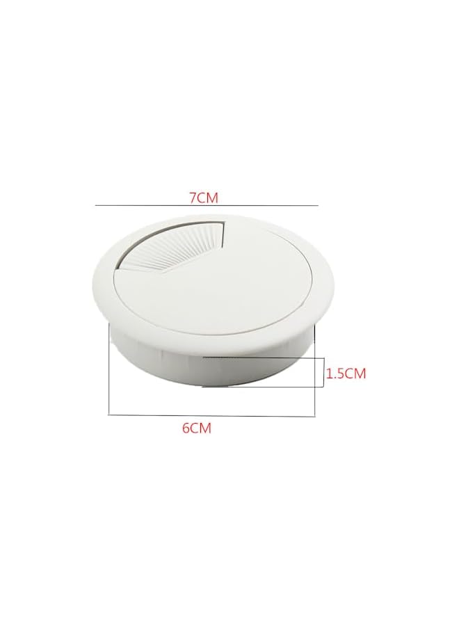 promass Desk Grommet,10 Pcs,60mm Desk Grommet Cord Cable,For Hole Cover, Cable Management, Wire Organizer, Cable Pass Through (White) - Image 2