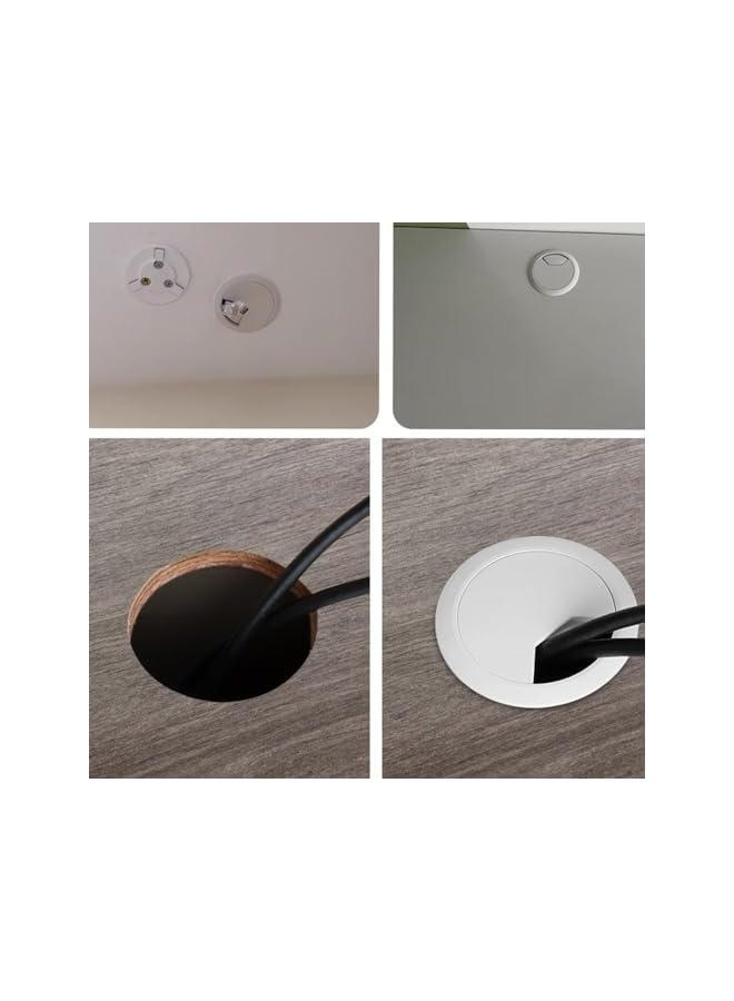 promass Desk Grommet,10 Pcs,60mm Desk Grommet Cord Cable,For Hole Cover, Cable Management, Wire Organizer, Cable Pass Through (White) - Image 4