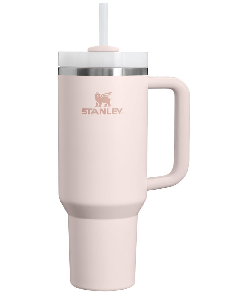 Stanley Quencher H2.0 FlowState Stainless Steel Vacuum Insulated Tumbler with Lid and Straw for Water, Iced Tea or Coffee, Smoothie and More, Rose Quartz, 40 OZ / 1.18 L - Image 1