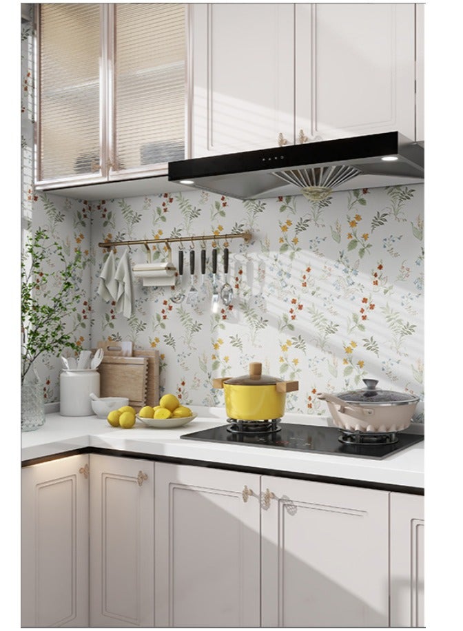 آنا ورق حائط ذاتي الالتصاق مقاوم للرطوبة وزيت وصديق للبيئة مزين بنقوش ملونة لتزيين المنازل - Image 2