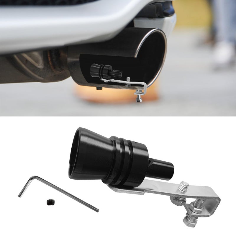 RGOAANC Car Turbo Whistle Exhaust Whistle Aluminum Car Turbo Sound Simulator Universal Modification Accessories Vehicle Blow Valve Tip Metal Simulation Muffler for Most Cars Sedans Motorcycles L - Image 3