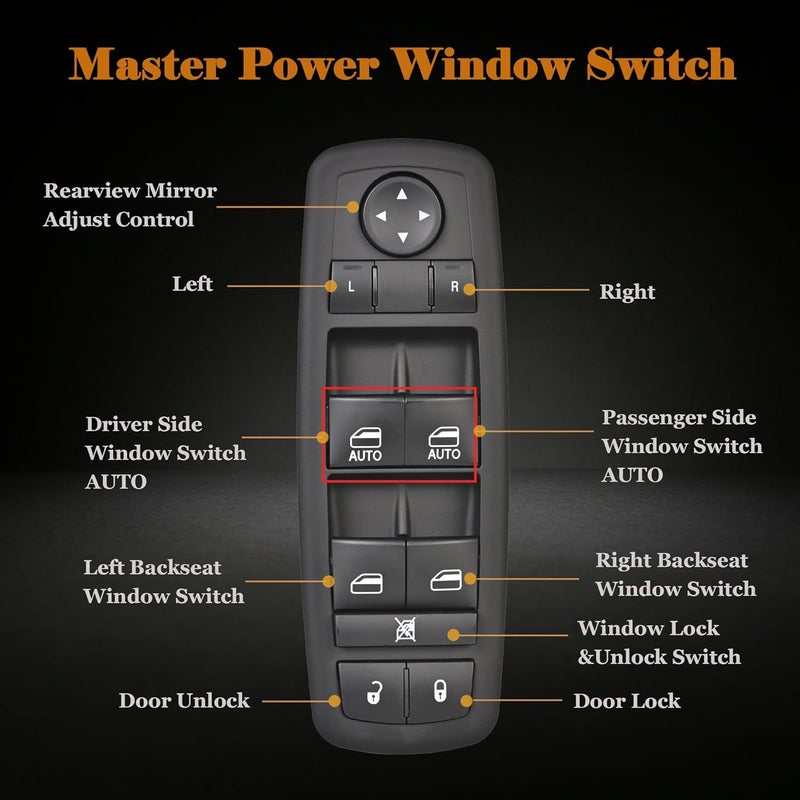 RLP Driver Side Master Power Window Switch for Dodge Durango - Image 2