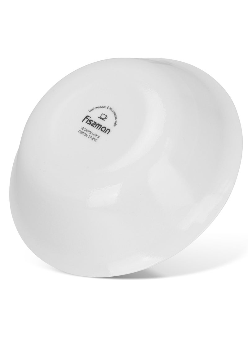 Fissman 12 Piece Dinnerware - Piece Plate 20cm, Plate 25.5cm, Bowl 16.5cm Opal Glass Dinner Set Felizia Series - Image 5