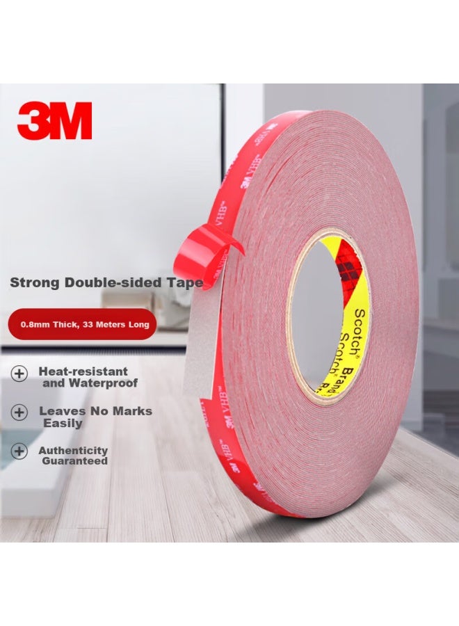 3M 3M Strong Double-Sided Foam Tape For Office Supplies/Etc/Home Use, Waterproof, High Temperature Resistant, 20Mm Wide, 33M Long - Image 1