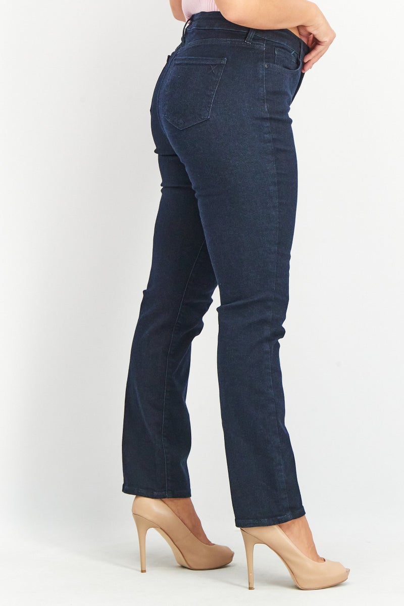 NYDJ Women Slim Fit Sheri Non Stretchable Denim Jeans, Rinse - Image 3