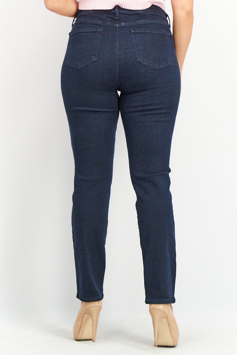NYDJ Women Slim Fit Sheri Non Stretchable Denim Jeans, Rinse - Image 4
