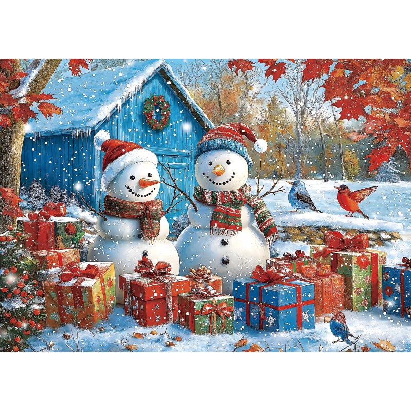 Blueforest Winter Snowman Fun 1000 Piece Puzzle for Adults Fun Puzzles for Adults 1000 Pieces with HD Print Poster 275 197 in Dust Free for Gifts Halloween Christmas Family Games Lovers - Image 3