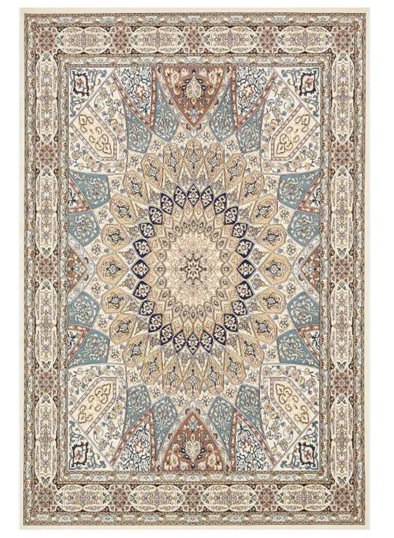 LINGWEI Luxury Persian-Style Area Rug Elegant Red & Gold Traditional Design Multicolour - Image 3
