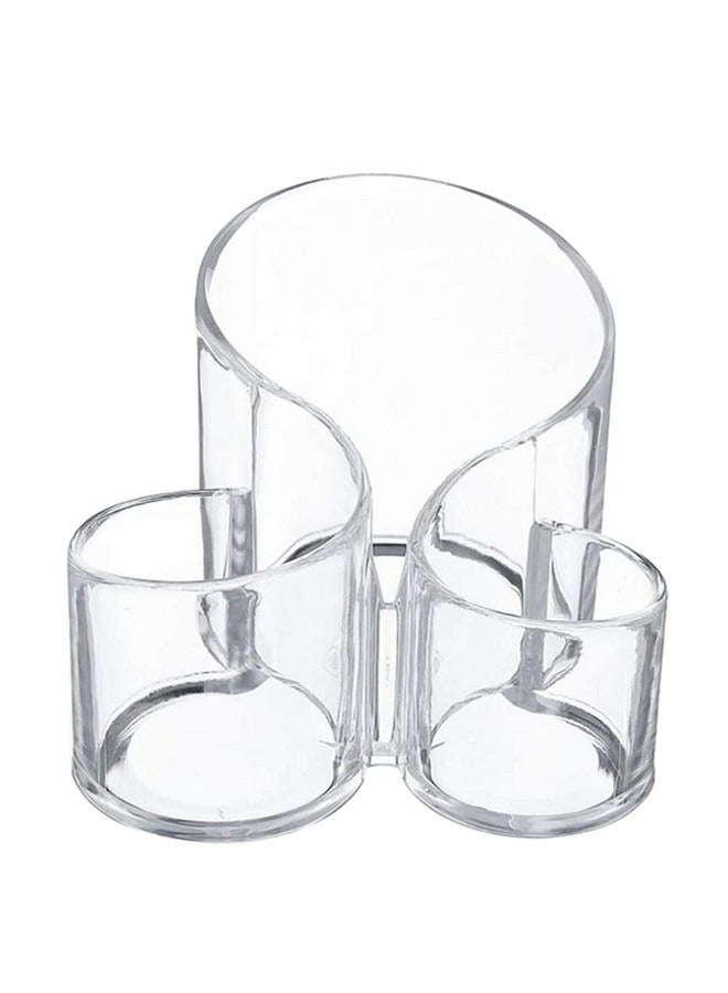 Beauenty Makeup Brush Organizer Cosmetic Storage Holder Transparent Makeup Box Eyebrow Pencil Comb Eye Pencils Storage Cylinder Box Makeup Tools Dressing Room Bedroom - Image 1