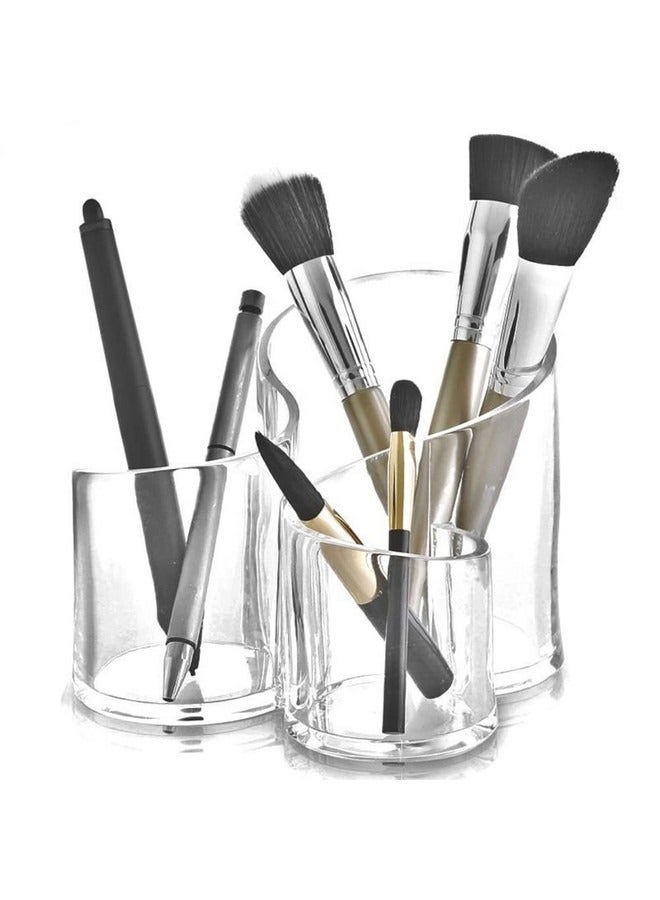 Beauenty Makeup Brush Organizer Cosmetic Storage Holder Transparent Makeup Box Eyebrow Pencil Comb Eye Pencils Storage Cylinder Box Makeup Tools Dressing Room Bedroom - Image 2