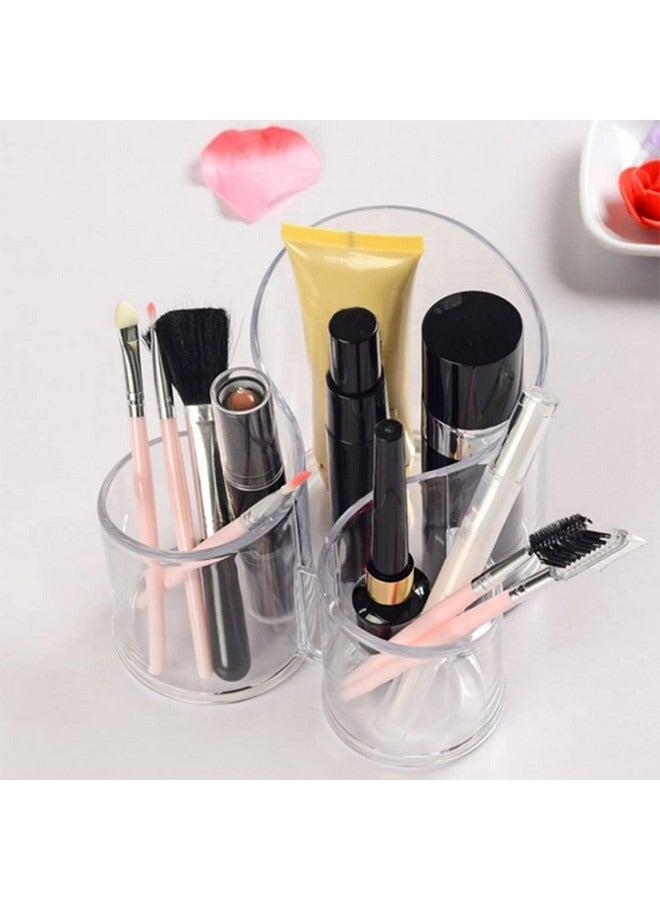 Beauenty Makeup Brush Organizer Cosmetic Storage Holder Transparent Makeup Box Eyebrow Pencil Comb Eye Pencils Storage Cylinder Box Makeup Tools Dressing Room Bedroom - Image 3
