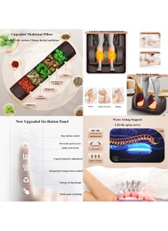 XiuWoo Back Massager With Remote Control, Warm Back Massager, Deep Tissue Pain Relief, Upgraded 6-Button Panel, Multi-Function Portable Massage Pad, Perfect Gifts For Your Family,Brown  - Image 2