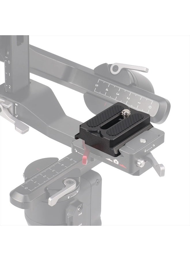 Upper Quick Release Baseplate QR Plate for DJI Ronin RS3 Mini Gimbal Stabilizer, Compatible with RS2 RSC2 RS3 Pro Arca-Swiss Standard Camera Tripod Ballhead