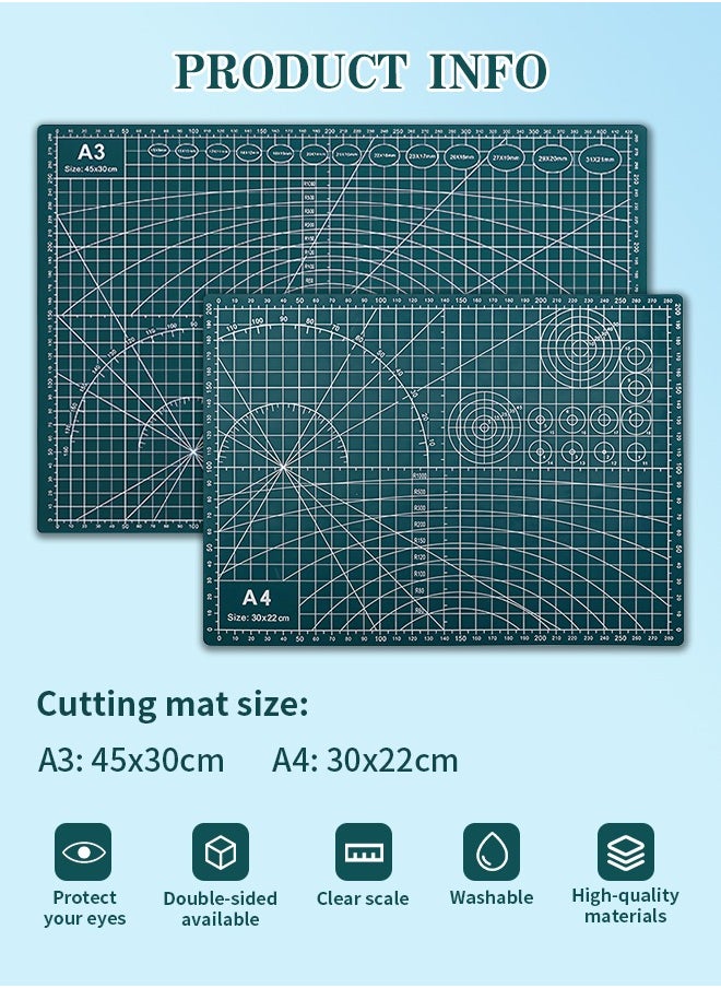 Generic - A3 Cutting Mat 3mm Thick Double-Sided Anti-Cut Soft Table Mat, Suitable for Painting, Art, Tailoring - Image 1