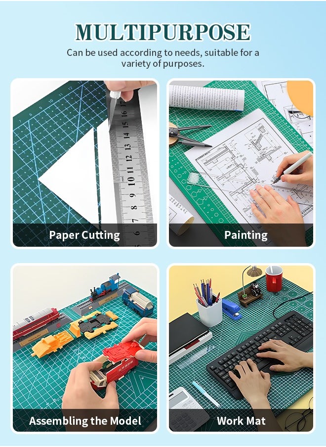 Generic - A3 Cutting Mat 3mm Thick Double-Sided Anti-Cut Soft Table Mat, Suitable for Painting, Art, Tailoring - Image 1
