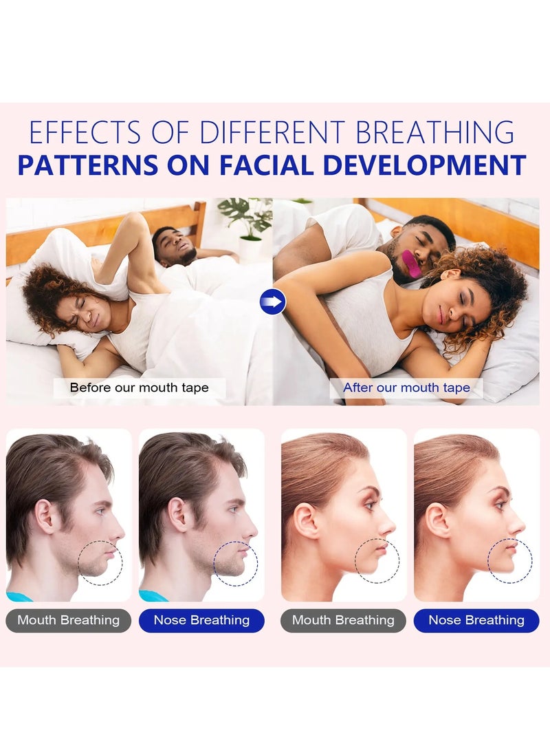 Sefudun 50 Pcs Micropore Tape Beige Mouth Tape Sleep Strips Soft and Comfortable Gentle and Secure Adhesive Mouth Strips Nose Breathing Anti Snoring Better Breathing Odour Free Sleep Strip Mouths Tape  - Image 5