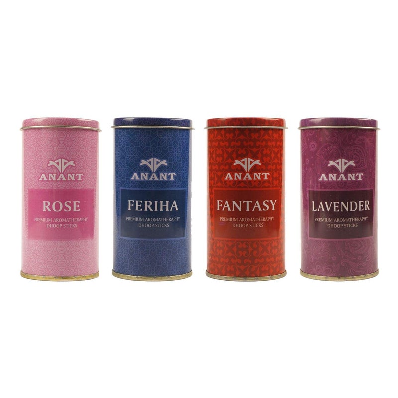 Anant Aromatic Rose, Lavender, Fantasy, Feriha Incense Dhoop Sticks Combo with Holder - Pack of 4 (35 Stick Each) - Image 3