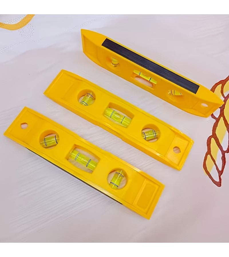 3 in 1 Yellow Magnetic Spirit Level Precision Portable Level for DIY - Image 1