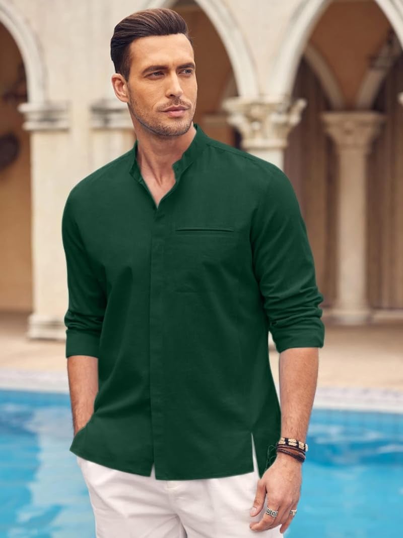 Bellstone Men's Solid Cotton Shirt | Casual | Plain | Full Sleeve | Summer-Regular Fit| Men Stylish Shirt | Everyday Formal Wear |Soft Breathable Fabric | Everyday Smart Casual Wear - Image 4